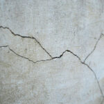 Crack in concrete foundation